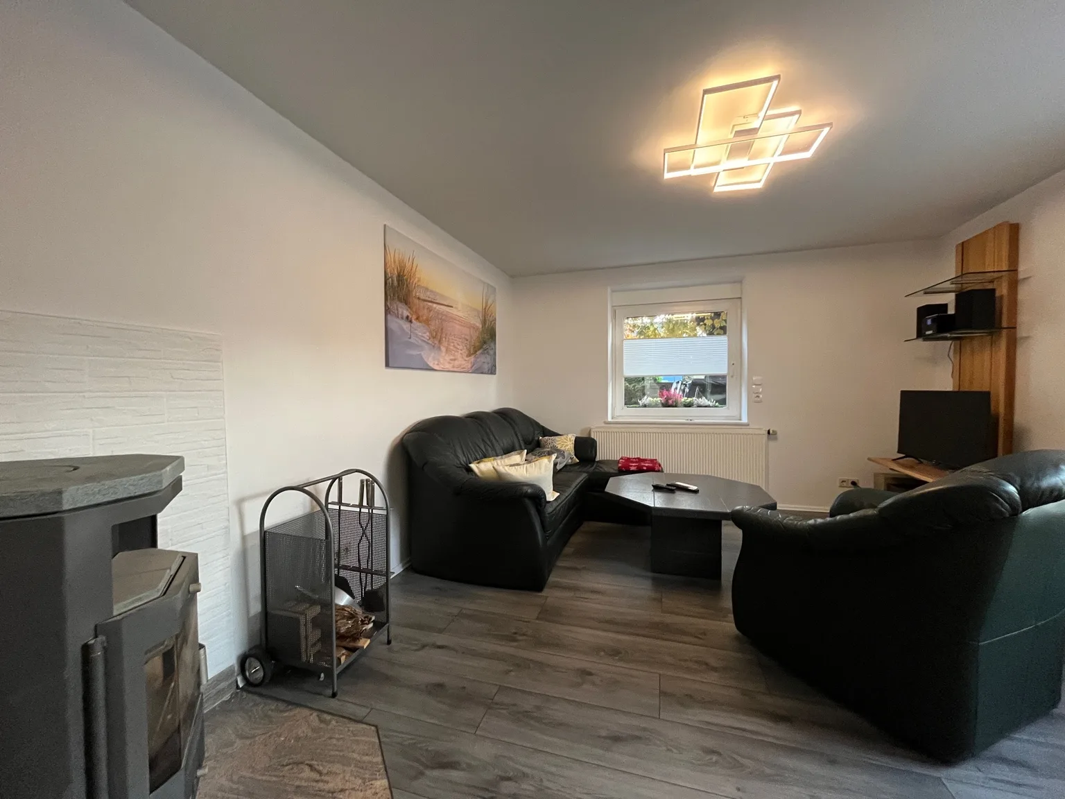 Wohnzimmer mit Kaminofen